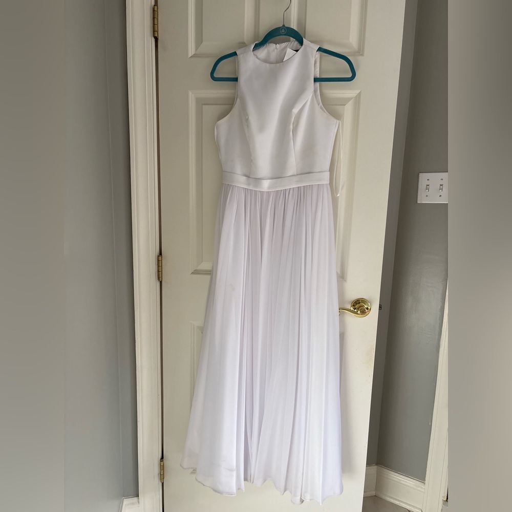 Alyce Paris White Sleeveless Maxi Dress